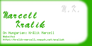 marcell kralik business card
