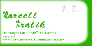 marcell kralik business card